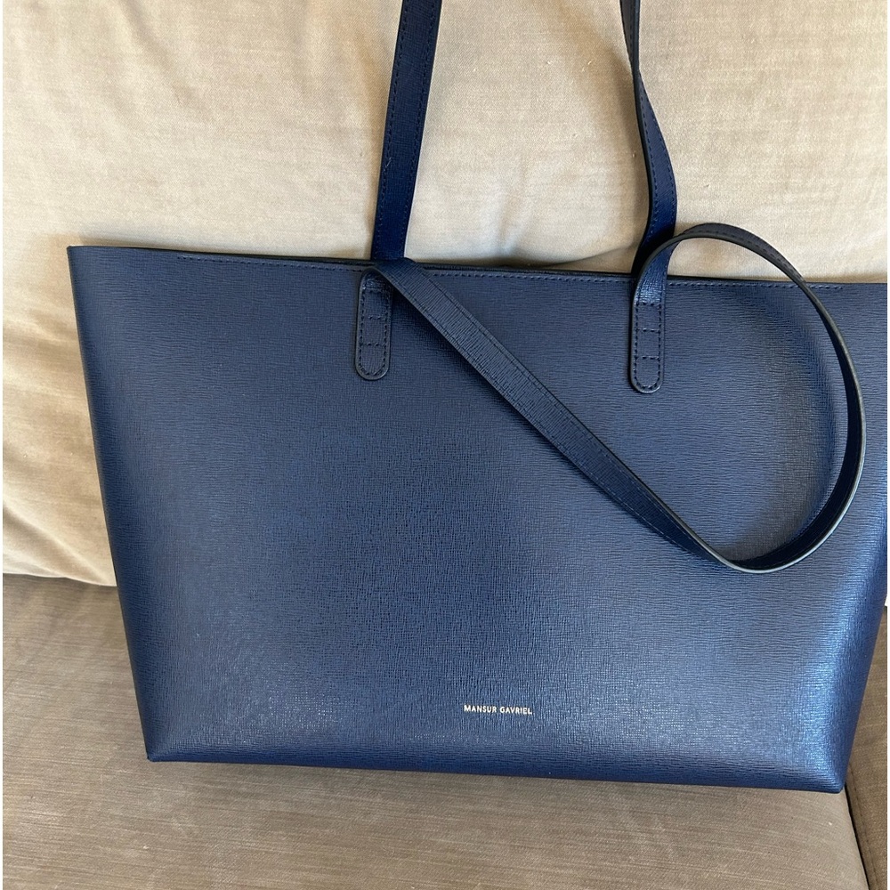Mansur Gavriel Small Zip Tote in Navy
